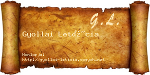 Gyollai Letícia névjegykártya